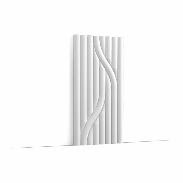 Orac Decor W213, HILL TRACE, curved pattern, decorative element, extremely dimensionally accurate, paintable, waterproof, shockproof, easy to install, termite-resistant, wall application, decorative element made of Purotouch, dimensions: 200 x 25 x 1.60 cm, to be installed vertically or horizontally.