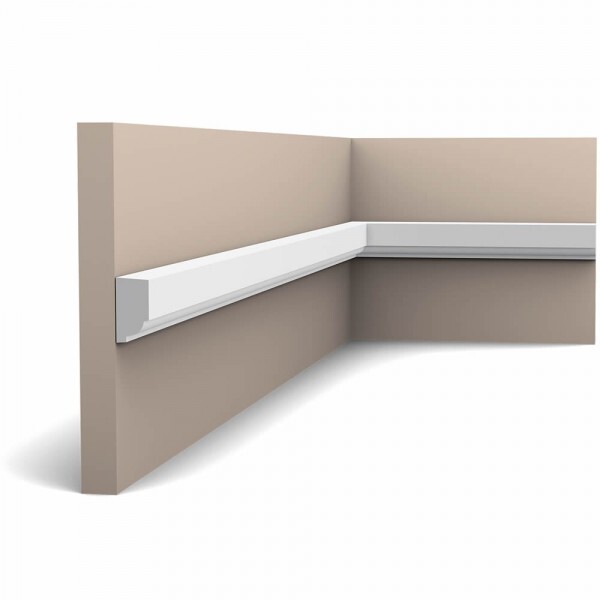 Flexible Wandleiste P 9050 F flexible Wandleiste, Profilleiste vorgrundiert, Maße: 200x2,5x1,3 cm