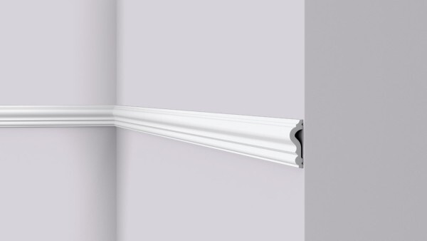 Discover the WL11 panel moulding from NMC WALLSTYL®, an elegant solution with a height of 5 cm for horizontal wall accentuation. Shockproof, easy to install, waterproof and pre-primed. Ideal for a classic look. Can be combined with WL12. The format is 200 x 5 x 1.5 cm. The material is high-density polystyrene.