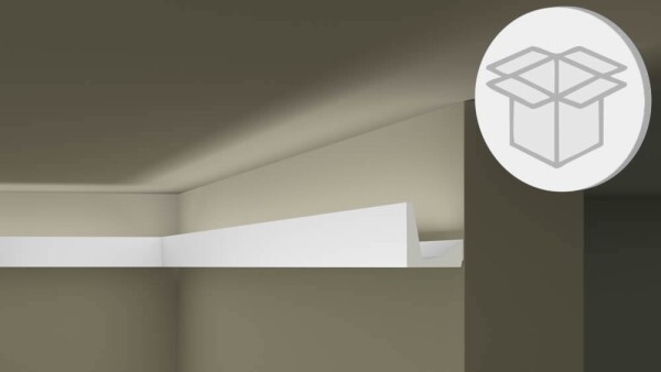 1 box = 42 m, 21s box stucco mouldings box IL5, Lighting moulding IL5 from NMC, particularly hard, primed and fully recyclable, made of PU rigid foam