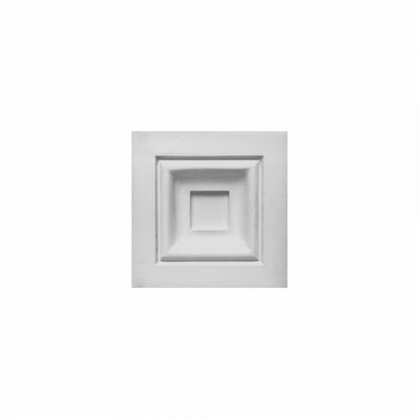 Eckplatte D 200, Block Orac Decor aus Polyurethan-Hartschaum, Maße: 9,6x9,6x3 cm