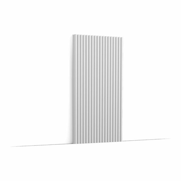 Orac Decor WX210-2600, REED, dimensions: 260 x 25.5 x 1.30cm, rounded linear pattern, decorative element, extremely dimensionally accurate, paintable, waterproof, shockproof, easy to install, termite resistant, wall application, decorative element made of duropolymer hard foam, mount horizontally or vertically