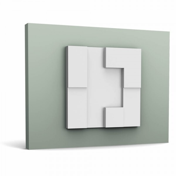 Orac Decor MODERN Cubi, W 103 Wall Panel Decoelement extrem maßhaltig, Wandapplikation vorgrundiert, Zierlelement aus Polyurethan-Hartschaum, Maße: 33,3x33,3x2,5 cm